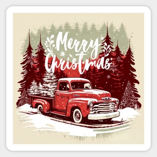 Vintage Christmas Ride Sticker